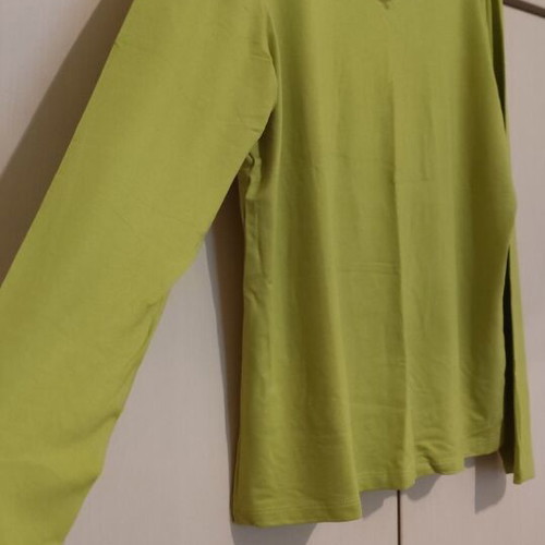 Celestino New Long-Sleeve Viscose Blouse Green M-L
