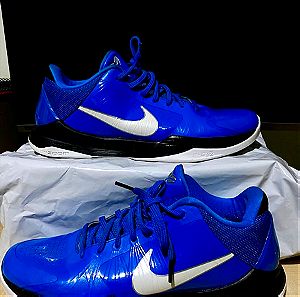 Nike Kobe 5 V Zoom Miles Davis-Blue-White-Black-Silver /386429-400/size 44