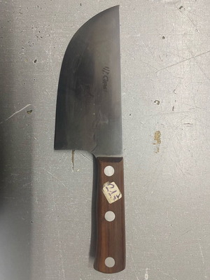 Curel cleaver like new with wooden handle and inox AISI 425 blade