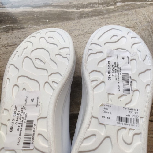 Gaudi sneakers unisex, new, size 42, white and red leather