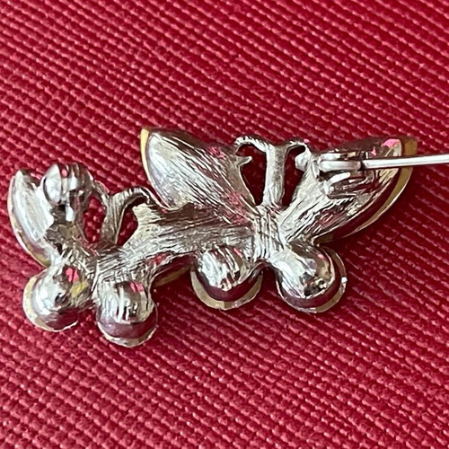 Vintage Czechoslovakian Brooch 2 Butterflies like new