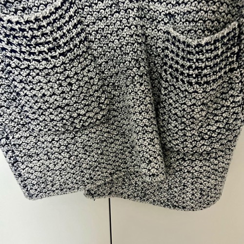 Zara cardigan used, knitted, white with blue