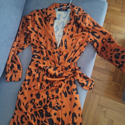 Mini satin leopard dress like new