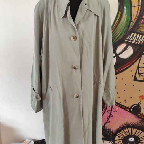Women's loose trench coat L, new, grey-beige color