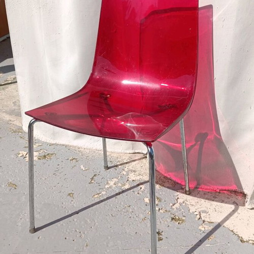 Allegra red transparent chair Siesta like new