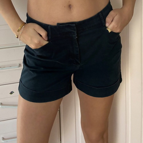 Mango dark blue stretch chino shorts size 38 M like new