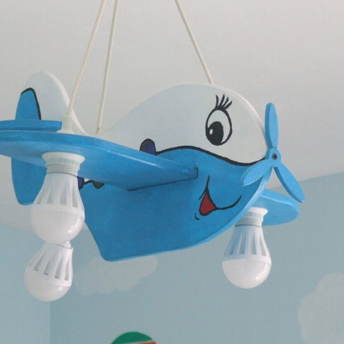 Handmade children's lamp used with 3 sockets for bulbs