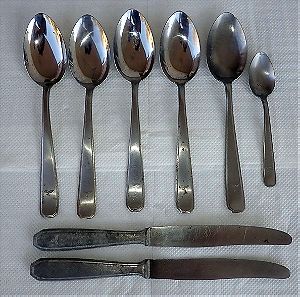 WW2 German Luftwaffe (Air Force) ORIGINAL cutlery x 8 pieces - Spoons & Knives