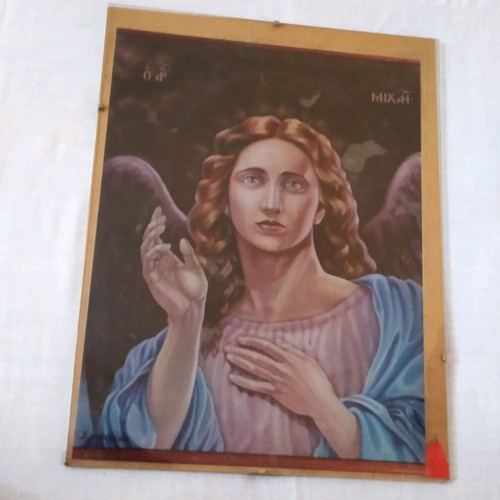 Religious image Archangel Michael used, 40x30 cm