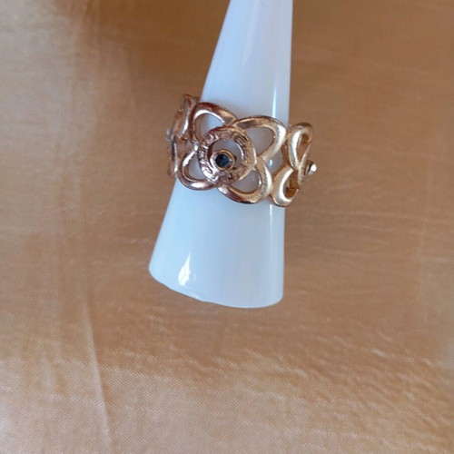Gold matte ring with zircon new, size 18
