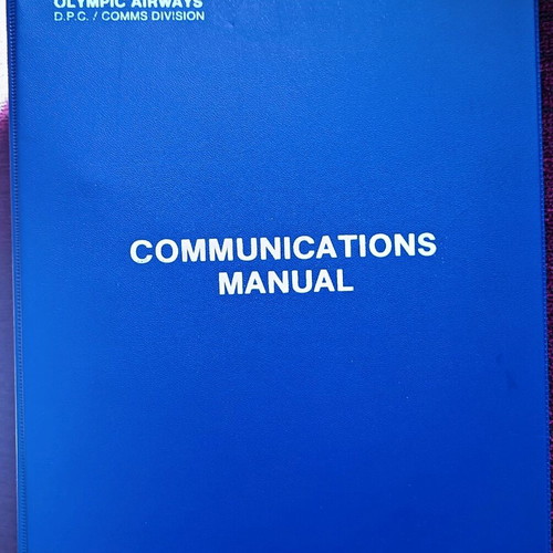 Olympic Airways Manual May 1987 like new