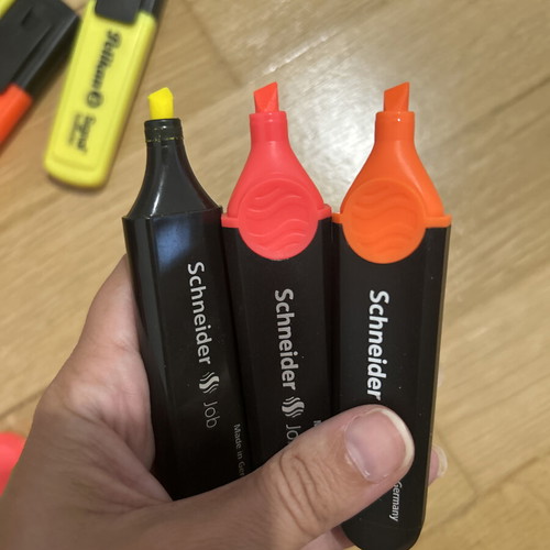 Schneider & Pelikan highlighters new, set of 6