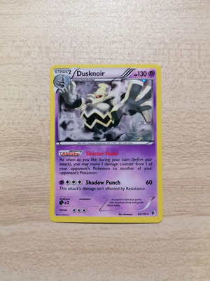 Pokémon Card Dusknoir Boundaries Crossed 63/149 Cosmo Holo Rare near mint