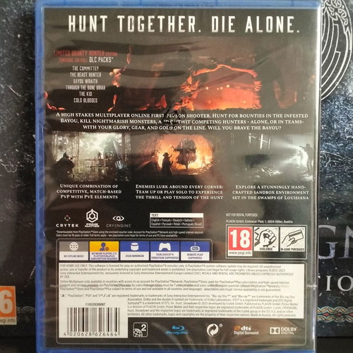Hunt Showdown Limited Bounty Hunter Edition PS4 new, sealed
