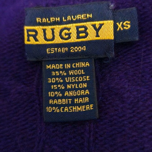 Ralph Lauren Ragby sweater like new, size XS, purple