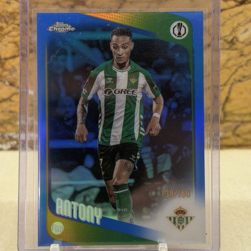 2026 Topps Chrome UCC Soccer Antony Blue Lava Refractor card new