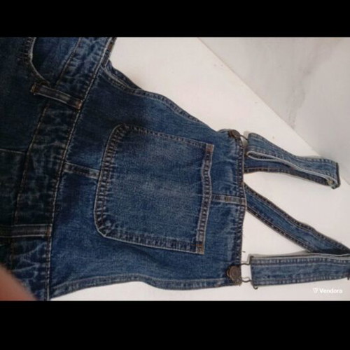 Salopette jeans shorts Bershka new, medium, blue