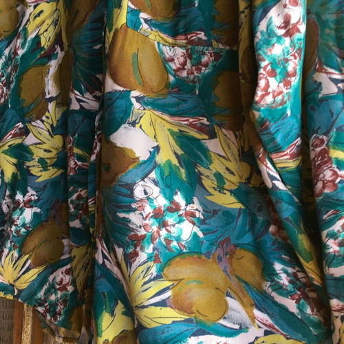 Vintage 80's floral viscose shirt, 38/M, like new