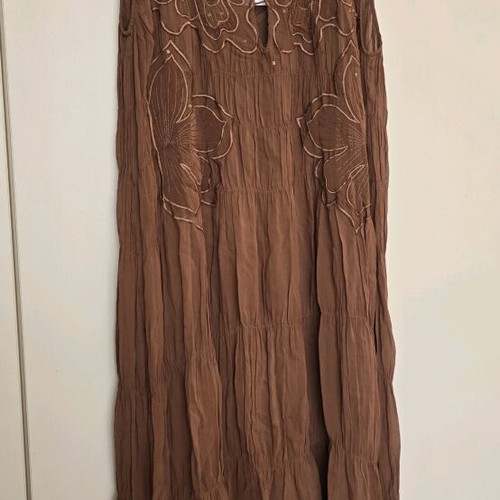 Zara dress bohemian style new, brown, embroidered, size S-M