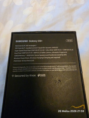Samsung Galaxy S10 Plus 128GB used with cracked screen, 2019 model