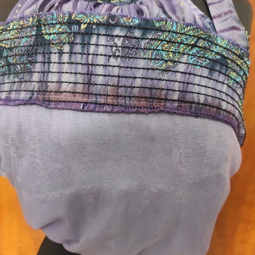 Boho blouse Ciel Bleu with paisley & tie-dye design, like new