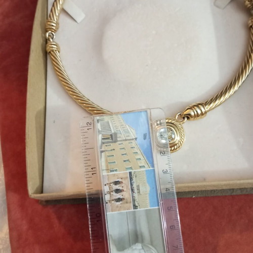 Choker necklace faux 90s with zirconia like new