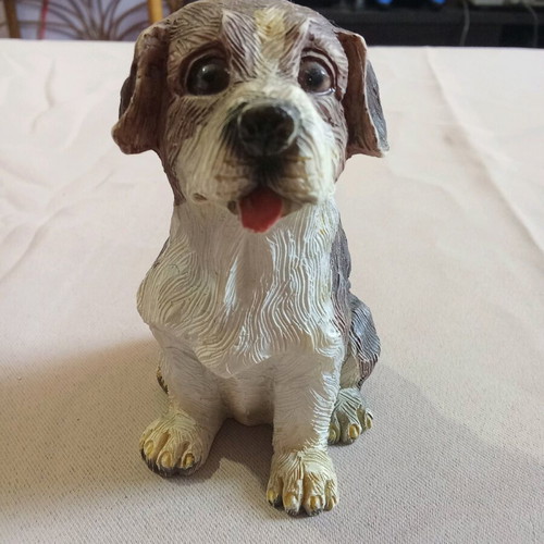 Decorative dog vintage figure used, 11 centimeters