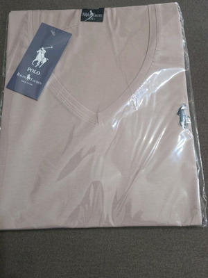 Ralph Lauren Women's Short-Sleeve Top New Dusty Pink Beige