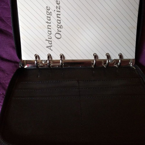 Organizer wallet case with multiple pockets black leatherette new