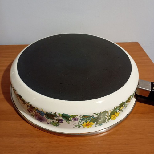 Vintage frying pan used without lid