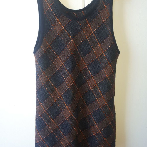 Badila coat with checked dress size medium like new, multicolor
