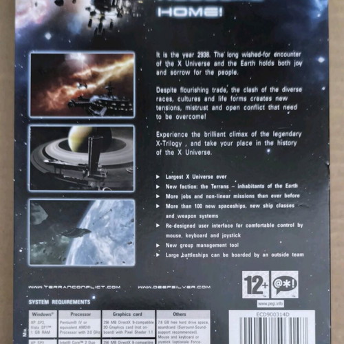 X3 Terran Conflict PC DVD-ROM like new, Deep Silver