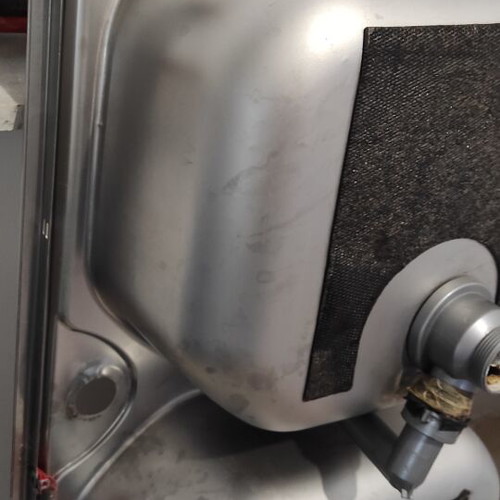 Franke Onx Double Basin Sink used with signs of wear