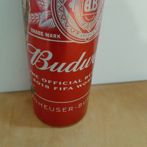FIFA 2018 Budweiser Collectible Aluminum Beer Bottle used