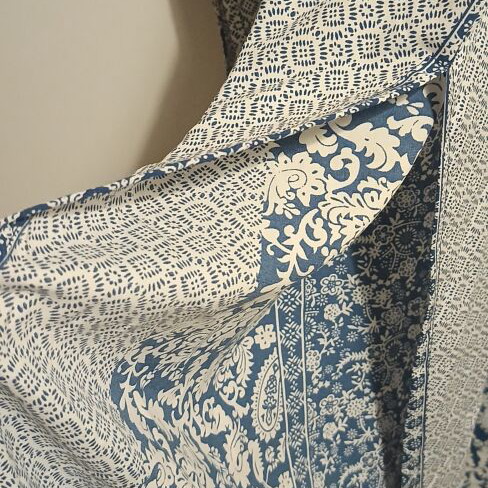 Women's summer dress long blue and white size L new