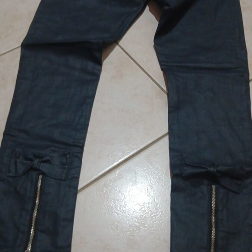Black leather skinny stretch pants