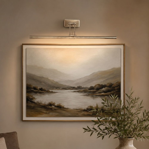 Inox wall light bar for painting or mirror
