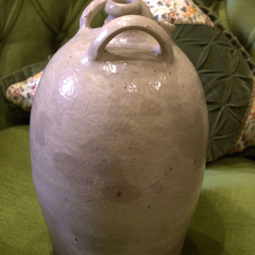Antique French Olive Oil Jug 19th Century used
