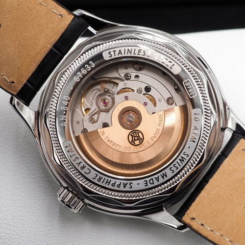 Armand Nicolet Αυτόματο ρολόι καινούργιο, 42mm, μαύρο και άσπρο