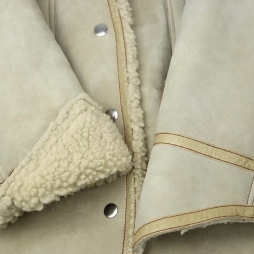 H&M Studio suede and faux shearling coat like new
