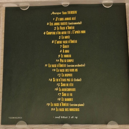 Le Fabuleux Destin d'Amelie Poulain OST CD like new