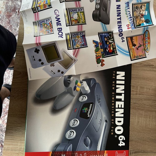 Nintendo 64 box used with English manual and poster