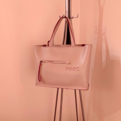 FRNC shoulder bag large size used, beige