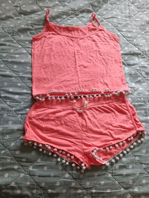 Pajama set pink-coral like new, size S