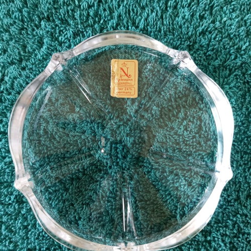 Nachtmann plates new, set of 8, 24% crystal with gift jar