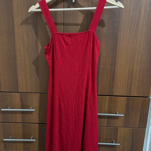 Stradivarius red dress with back opening new, size S