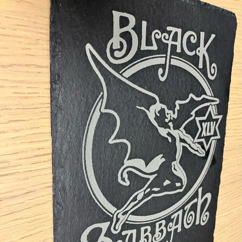 Black Sabbath 45th Anniversary engraved stone decor