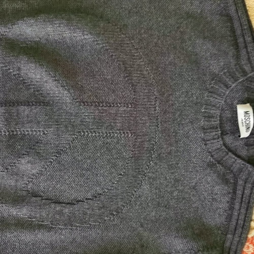 Moschino vintage knit sweater M size like new, dark gray