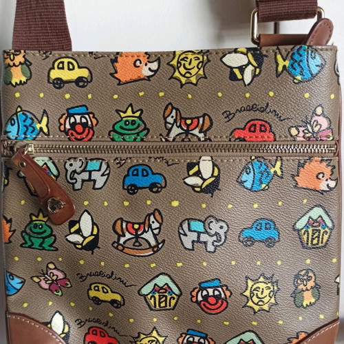 Braccialini crossbody bag like new, brown and multicolor
