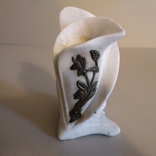 Marble sculpture with silver 1000 like new, small artwork